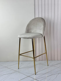 ROYAL כסא בר צבע נס קפה רגל זהב