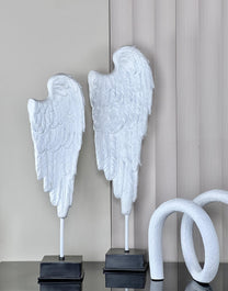 פסל זוג כנפי מלאך בצבע לבן