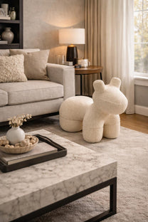 שרפרף פוני מעוצב בצורת היפופוטם