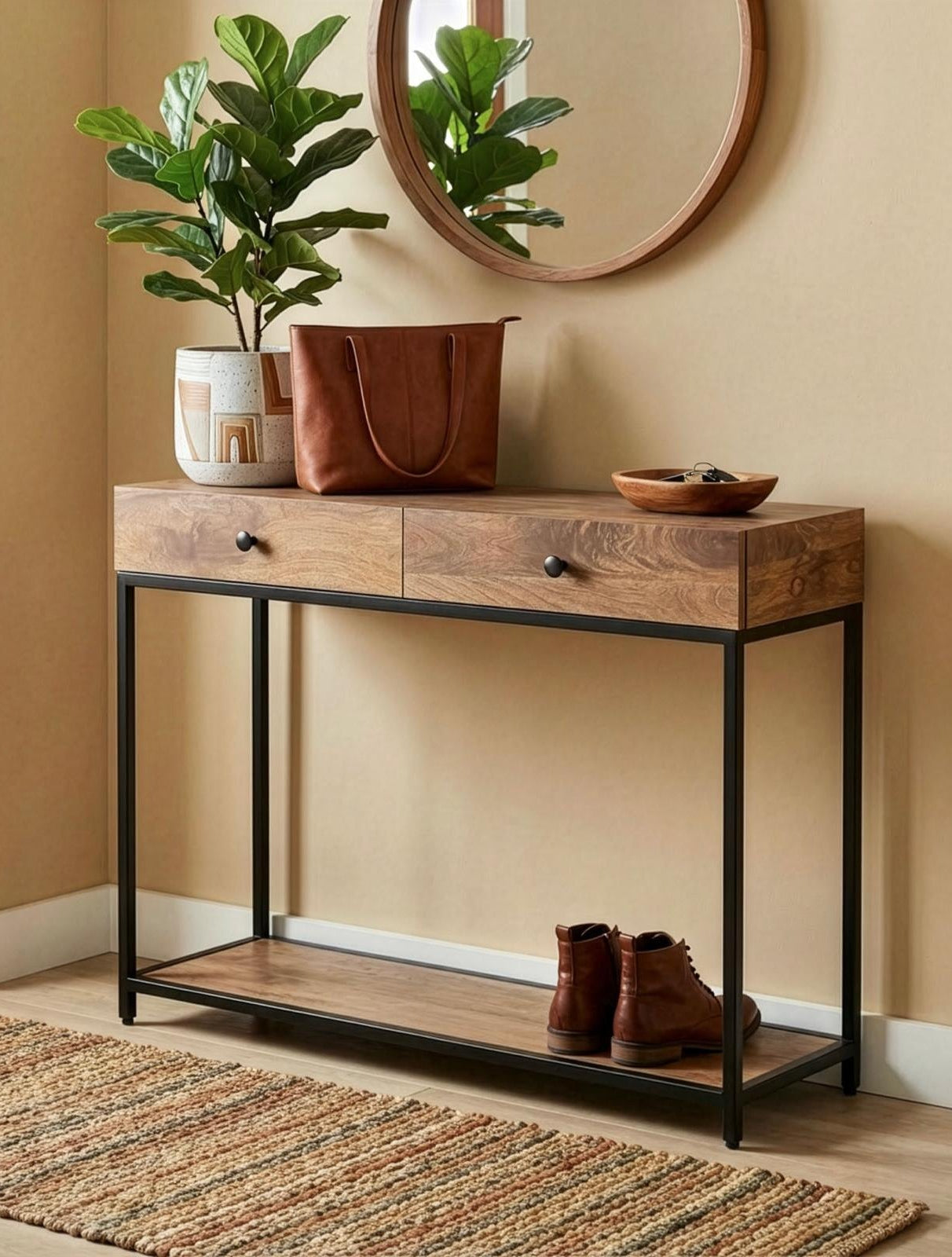 קונסולה שילועץ ומתכת