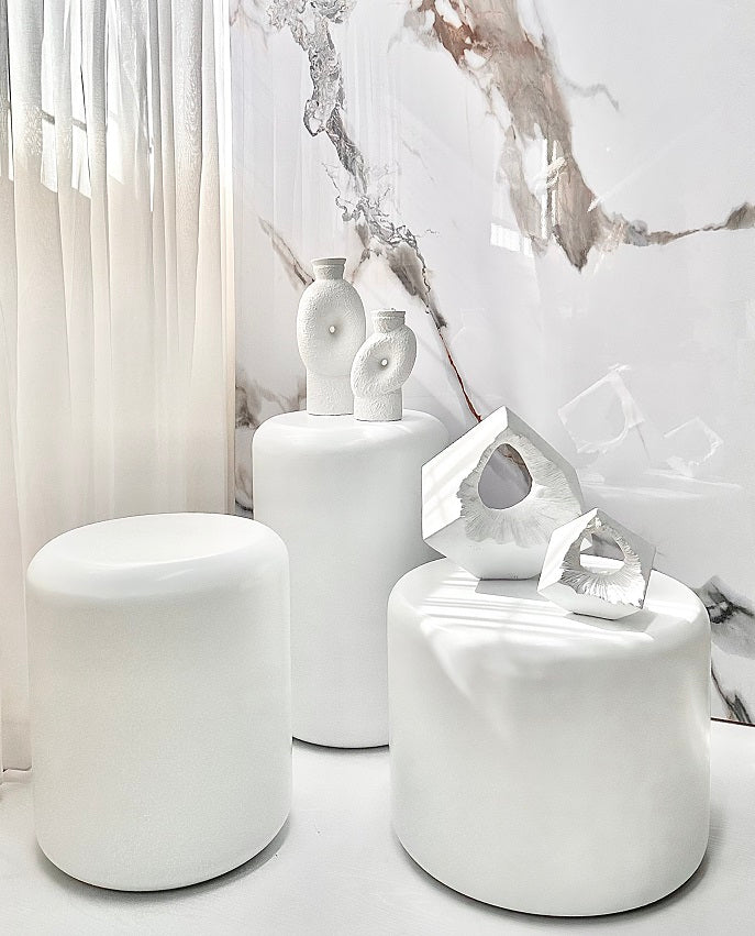 סט 3 מעמדים לבן