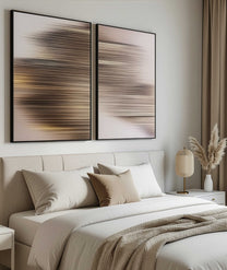 זוג תמונות בהדפסה על עץ