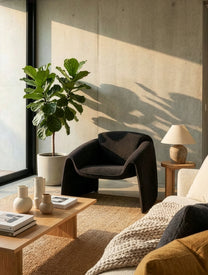 כורסה מודרנית שחורה דגם BAT לסלון מעוצב