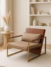 כורסה SIA בצבע קפה בעיצוב מודרני לסלון