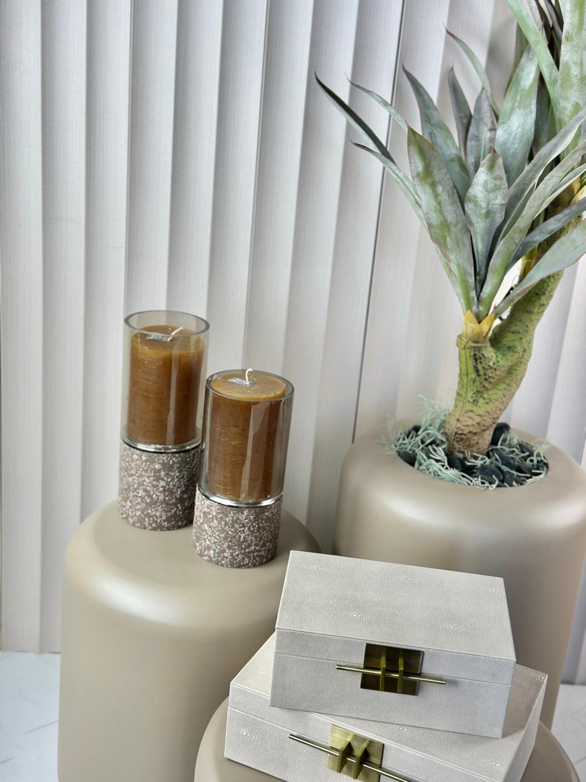 Glass & Texture   סט פמוטי זכוכית מודרניים