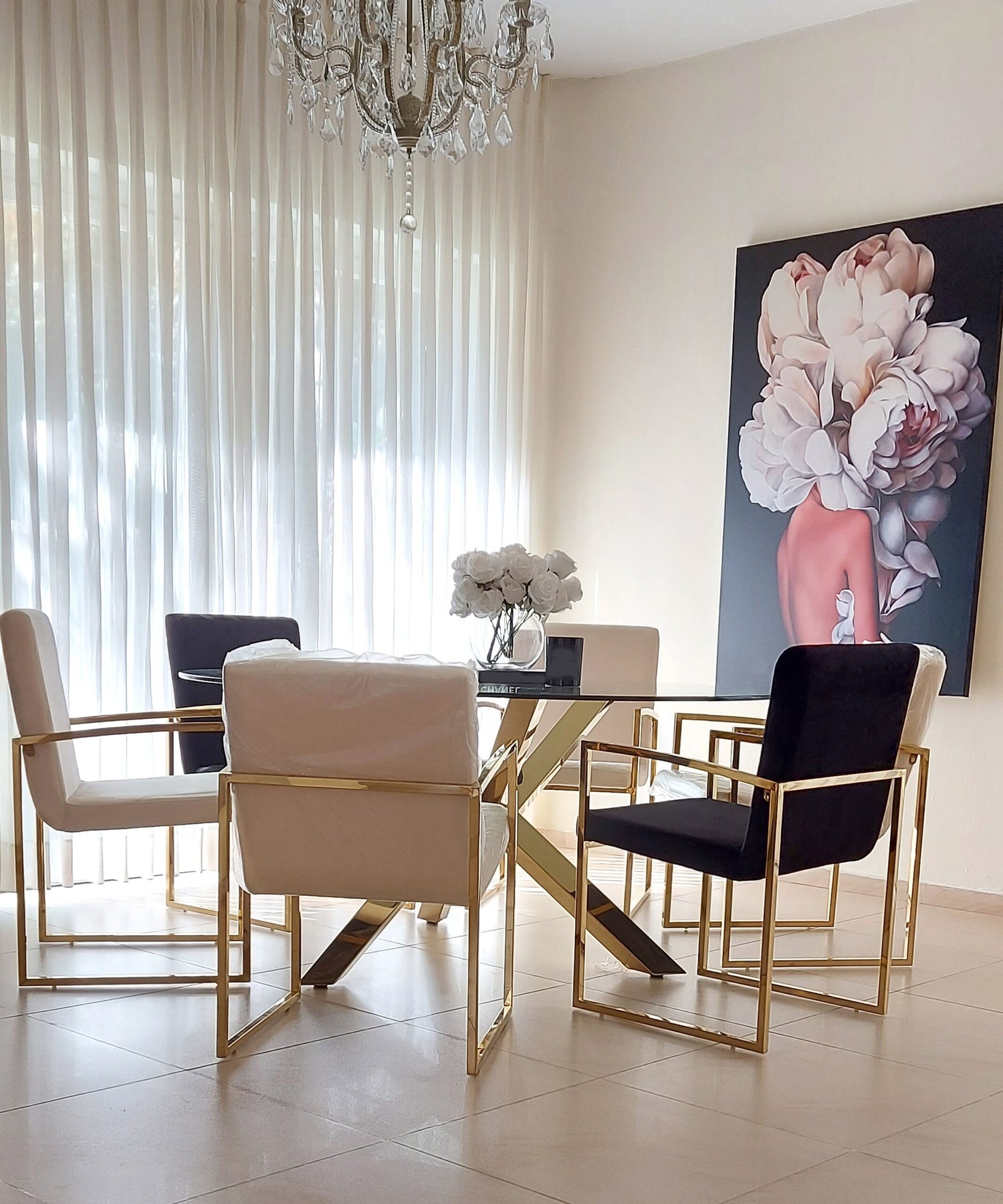 פינת אוכל 160 ס&quot;מ ו 6 כסאות CUBE