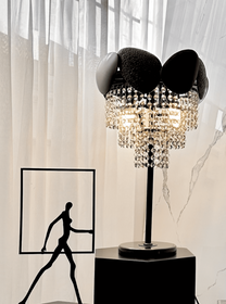 מנורה שולחנית- קריסטל בלאק