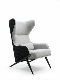 כורסת OSLO Black Back - כורסה נורדית מעוצבת עם גב כהה וריפוד בהיר