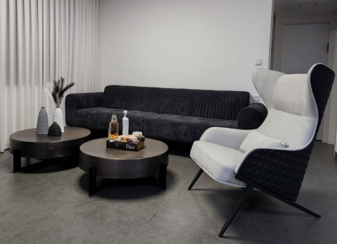 כורסת OSLO Black Back - כורסה נורדית מעוצבת 