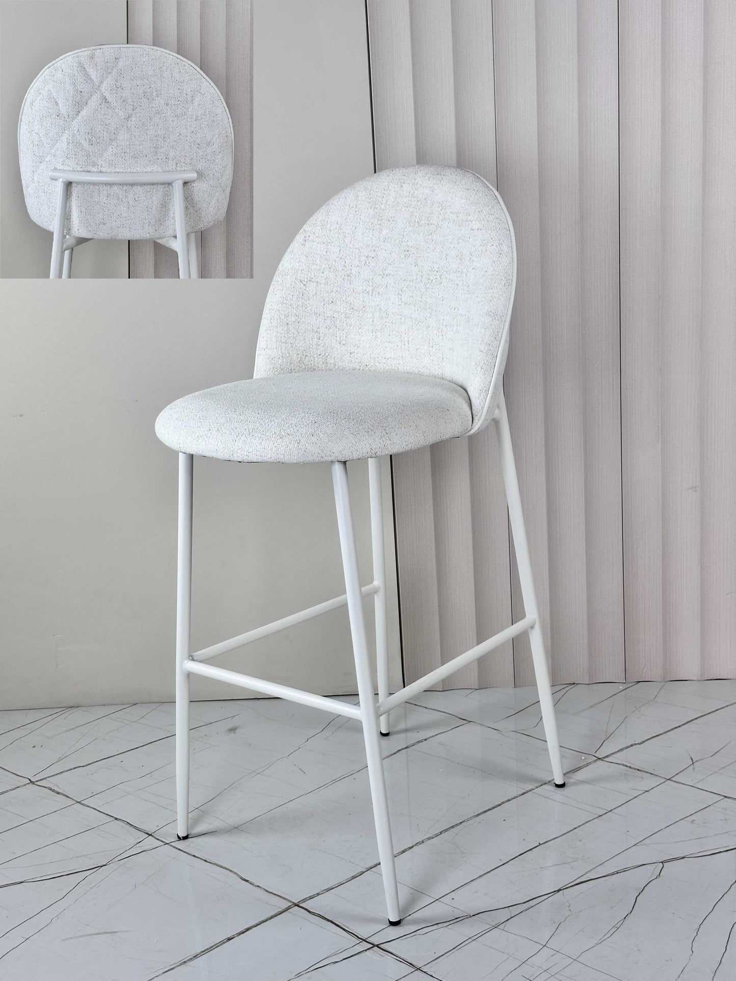 כיסא בר רגל לבנה ROYAL