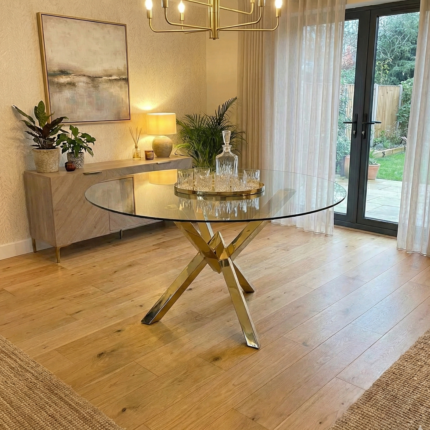 שולחן אוכל זכוכית