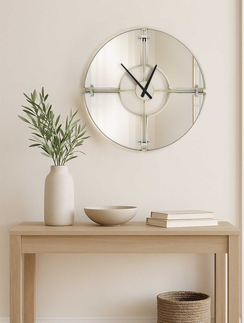 שעון קיר מעוצב מראה דגם VITRA בעיצוב גיאומטרי מודרני